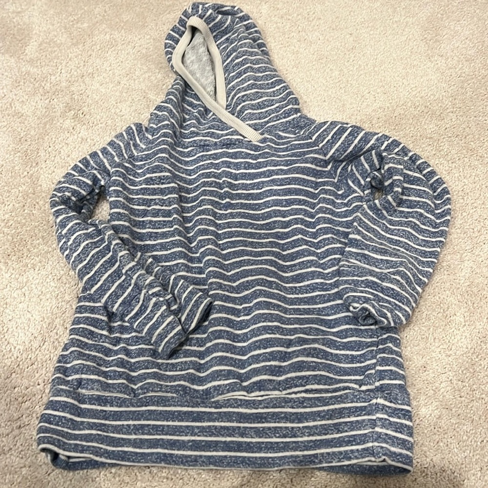 Blue and white childhood hoodie 5T